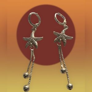 Elegant Gold Starfish Drop Earrings